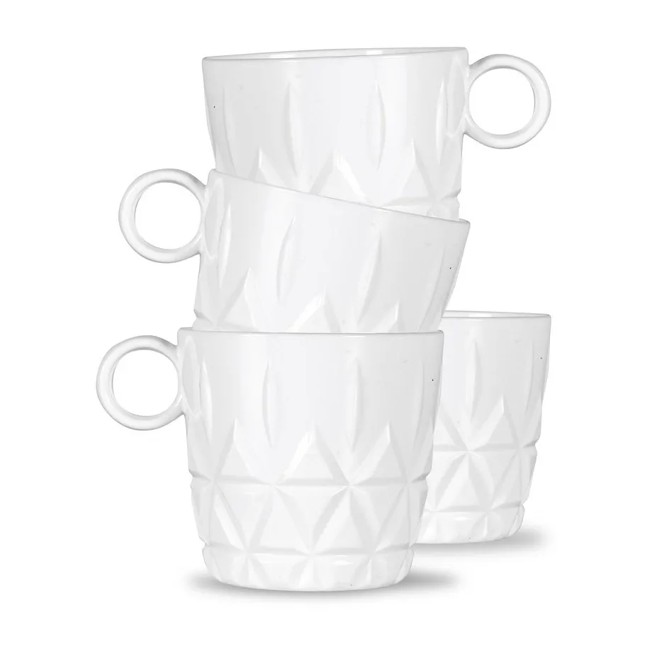 4 Tazas de café Picknick, blanco Sagaform