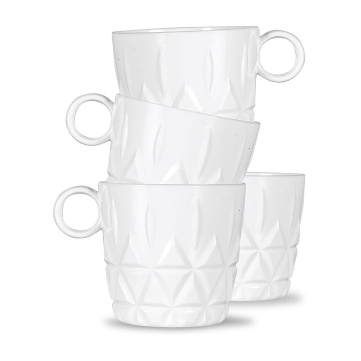 4 Tazas de café Picknick - blanco - Sagaform