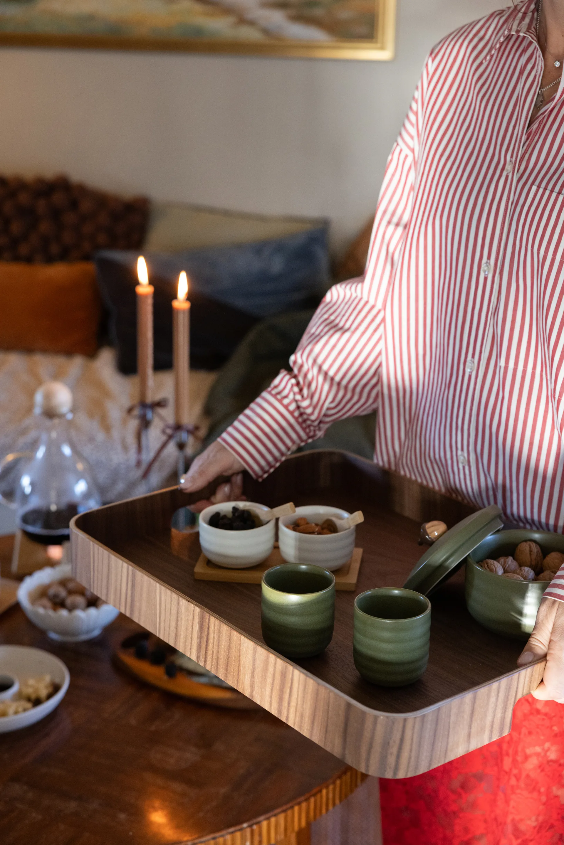 Bandeja grande Hanna 40x55 cm, Marrón oscuro Sagaform