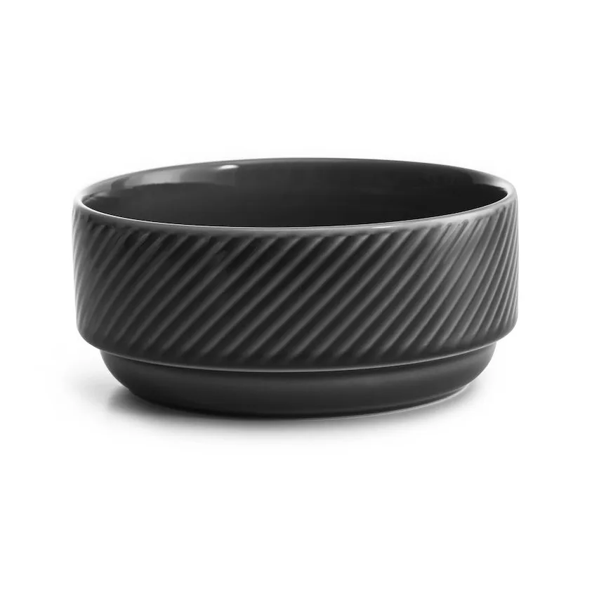 Bol hondo Coffee & More 17 cm, gris Sagaform