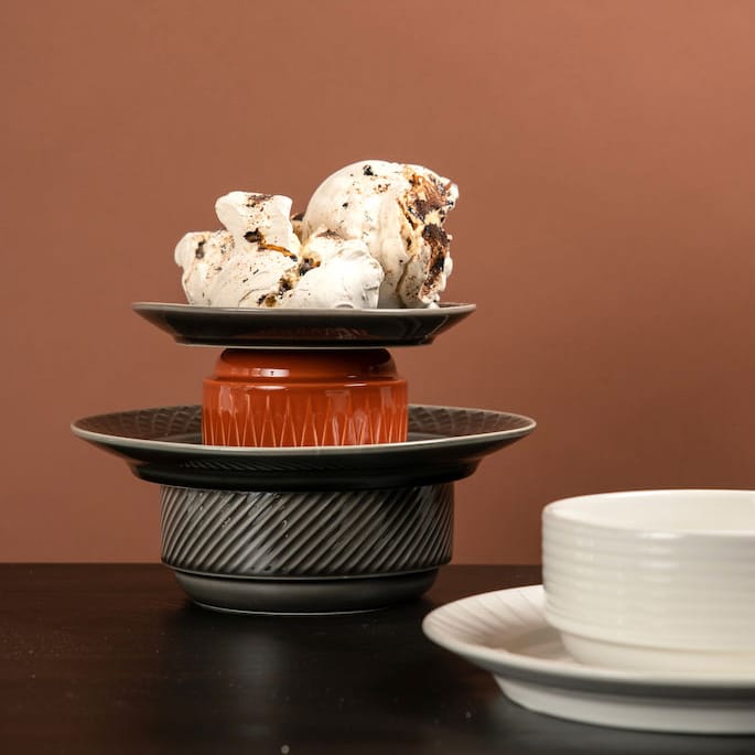 Bol hondo Coffee & More 17 cm, gris Sagaform