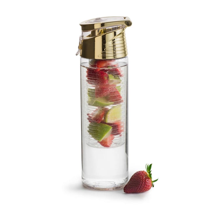 Botella con depósito para fruta Fresh 75 cl, dorado Sagaform