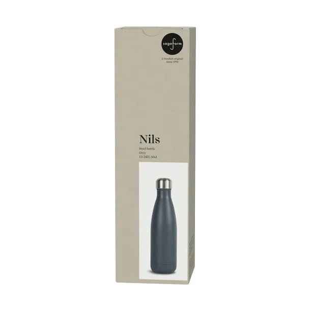 Botella de acero Nils 50 cl, Gris Sagaform