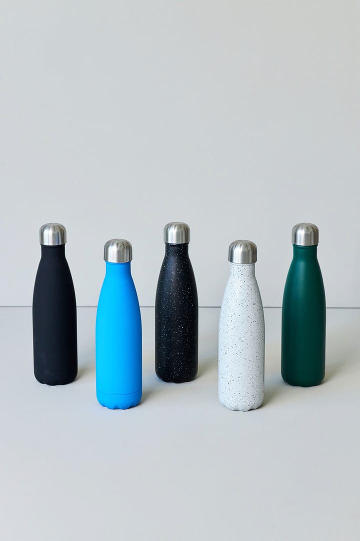 Botella de acero Nils 50 cl, negro-blanco Sagaform