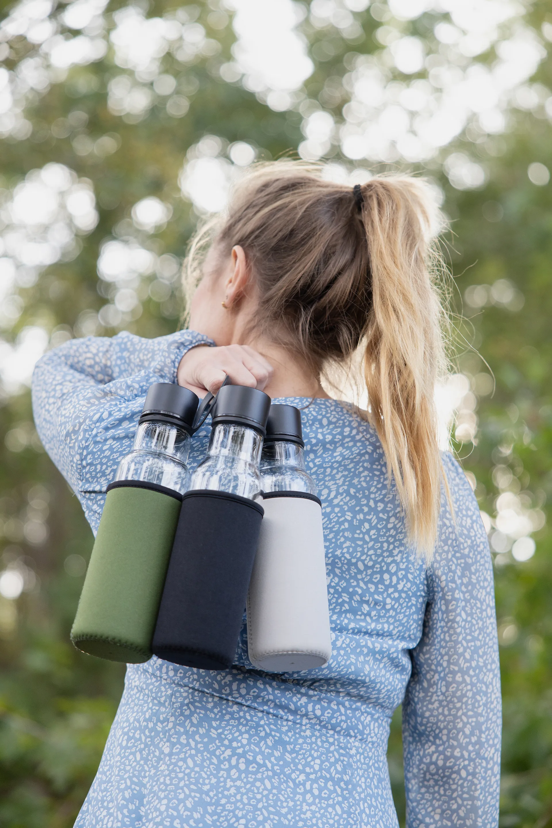 Botella de vidrio To Go 60 cl, negro Sagaform