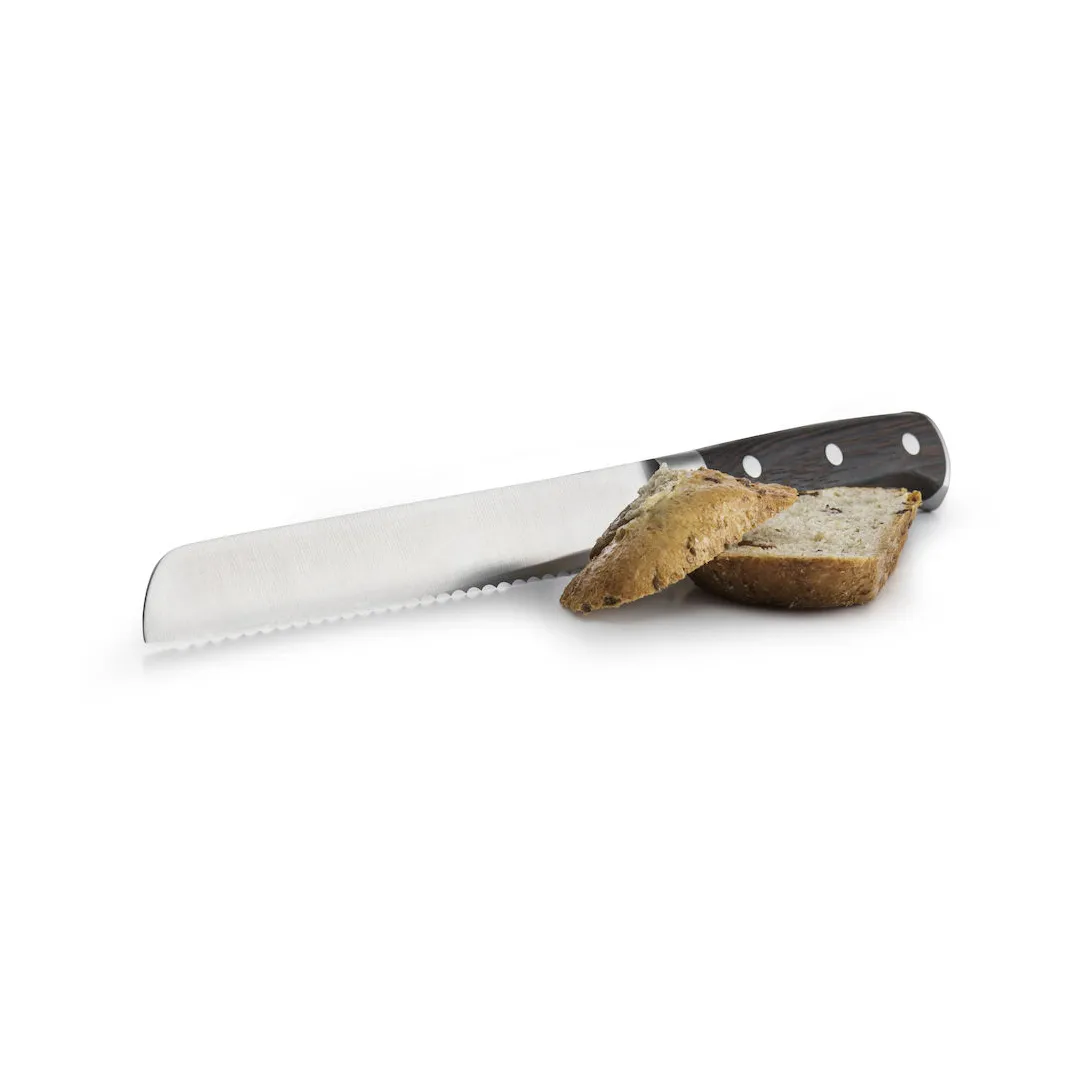 Cuchillo de pan Erik extra largo, Madera wengé-acero inoxidable Sagaform