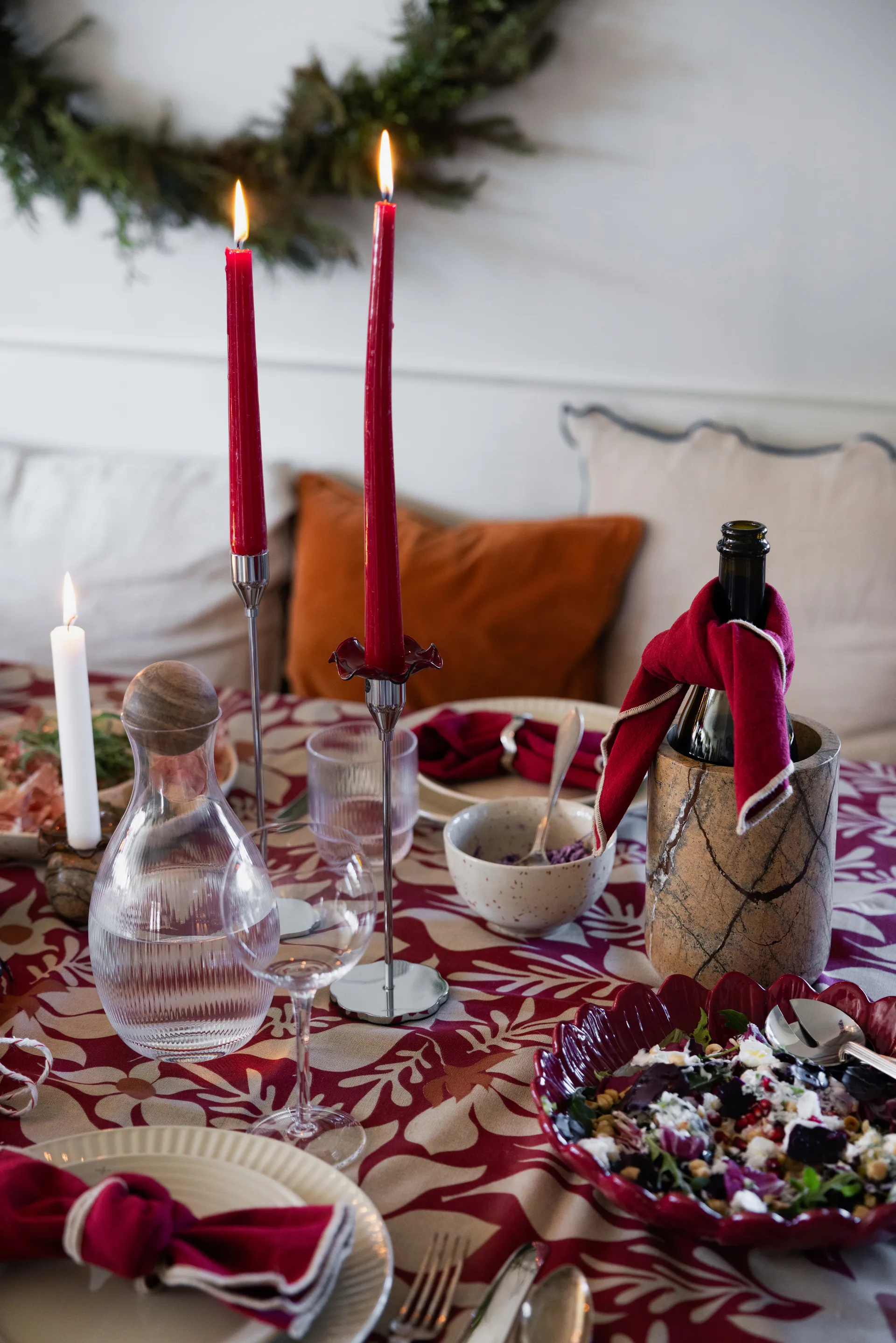 Enfriador de botellas Sten Ø12,5 cm, Mármol forestal marrón Sagaform