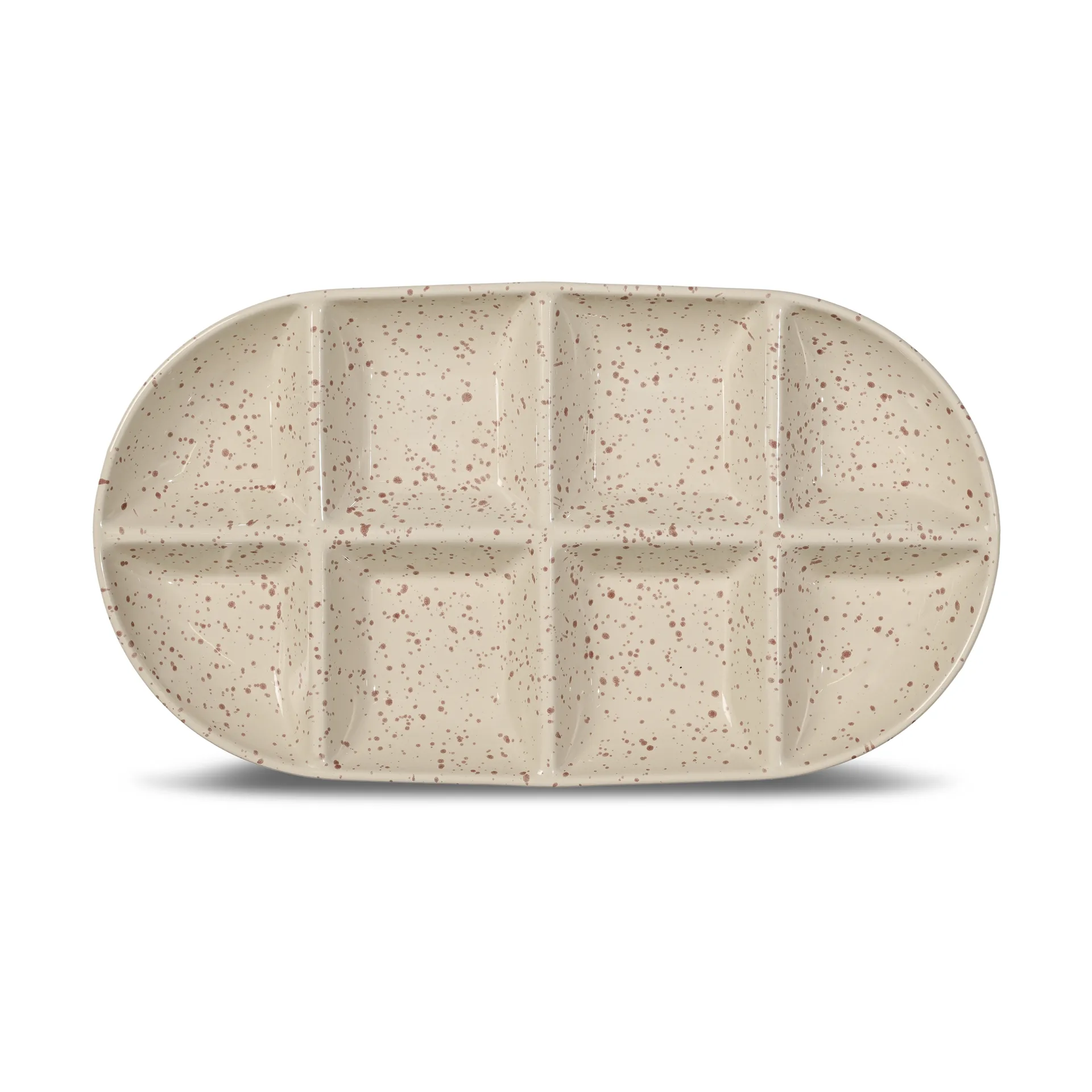 Fuente para servir Ditte grande 20x36 cm, Beige-burdeos Sagaform