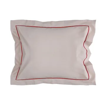 Funda de almohada Carl 50x60 cm - Beige-burdeos - Sagaform