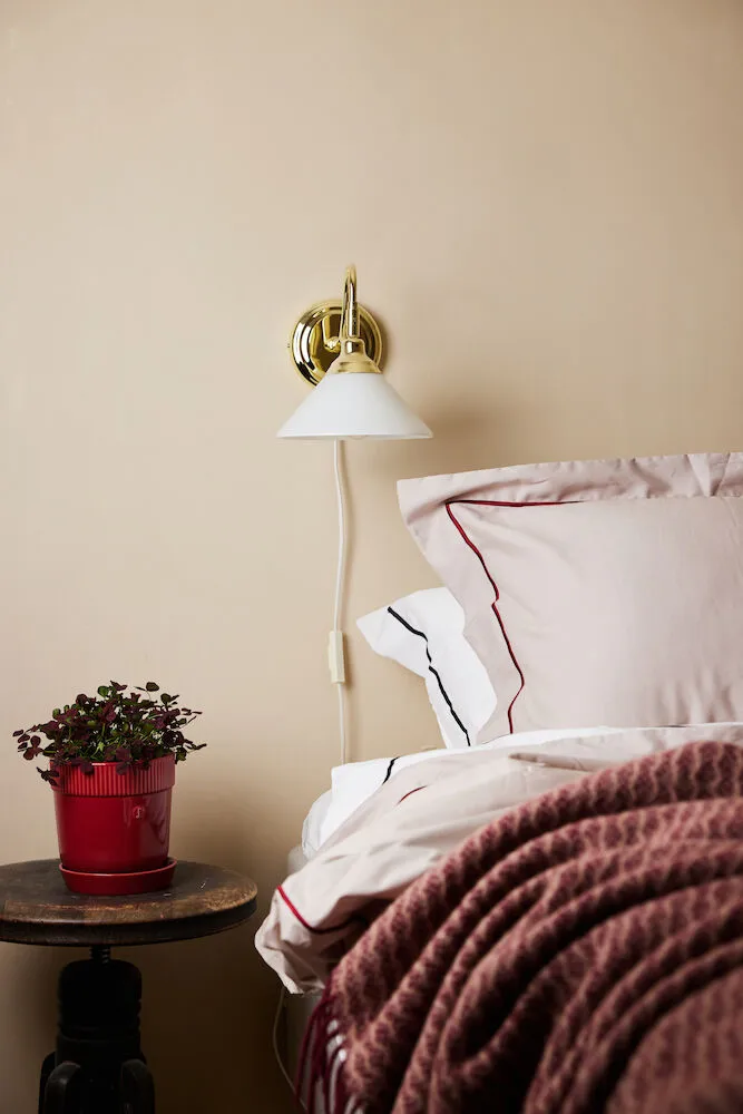 Funda de almohada Carl 50x60 cm, Beige-burdeos Sagaform