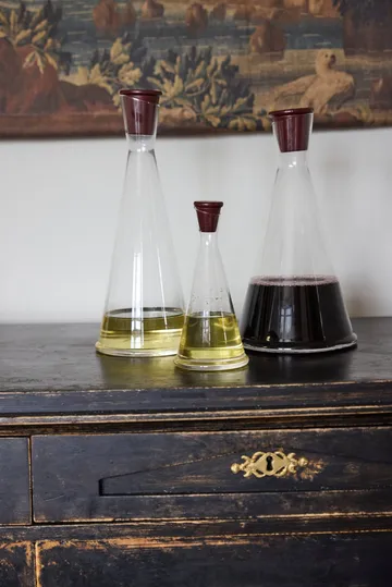Jarra para aceite/vinagre Gurken - Transparente-rojo oscuro, 25 cl - Sagaform