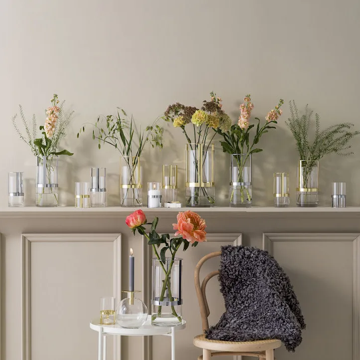 Jarrón Hold grande, Dorado Sagaform