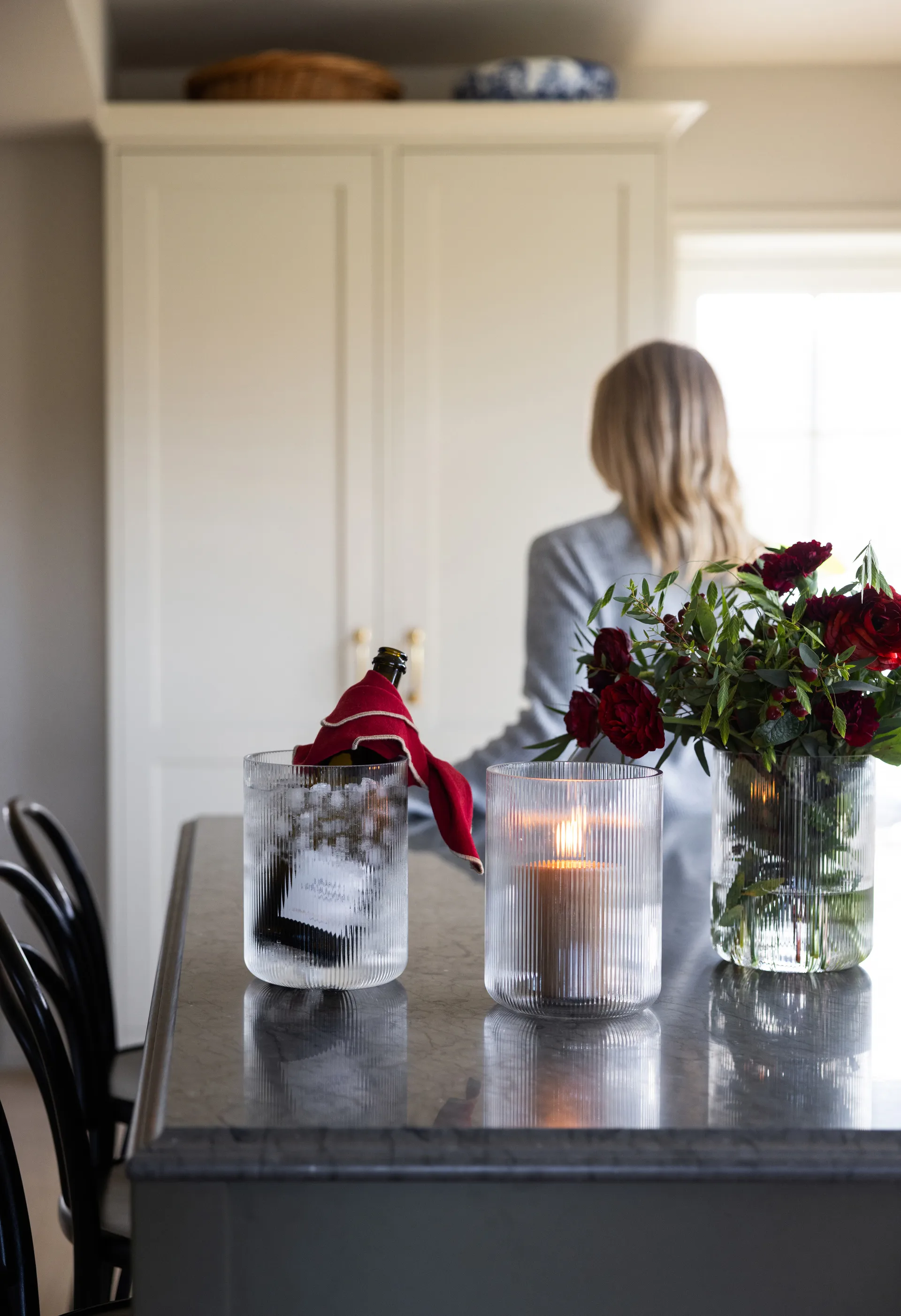 Jarrón/enfriador de vinos Sagaform Blanka Ø15x20 cm, Claro Sagaform