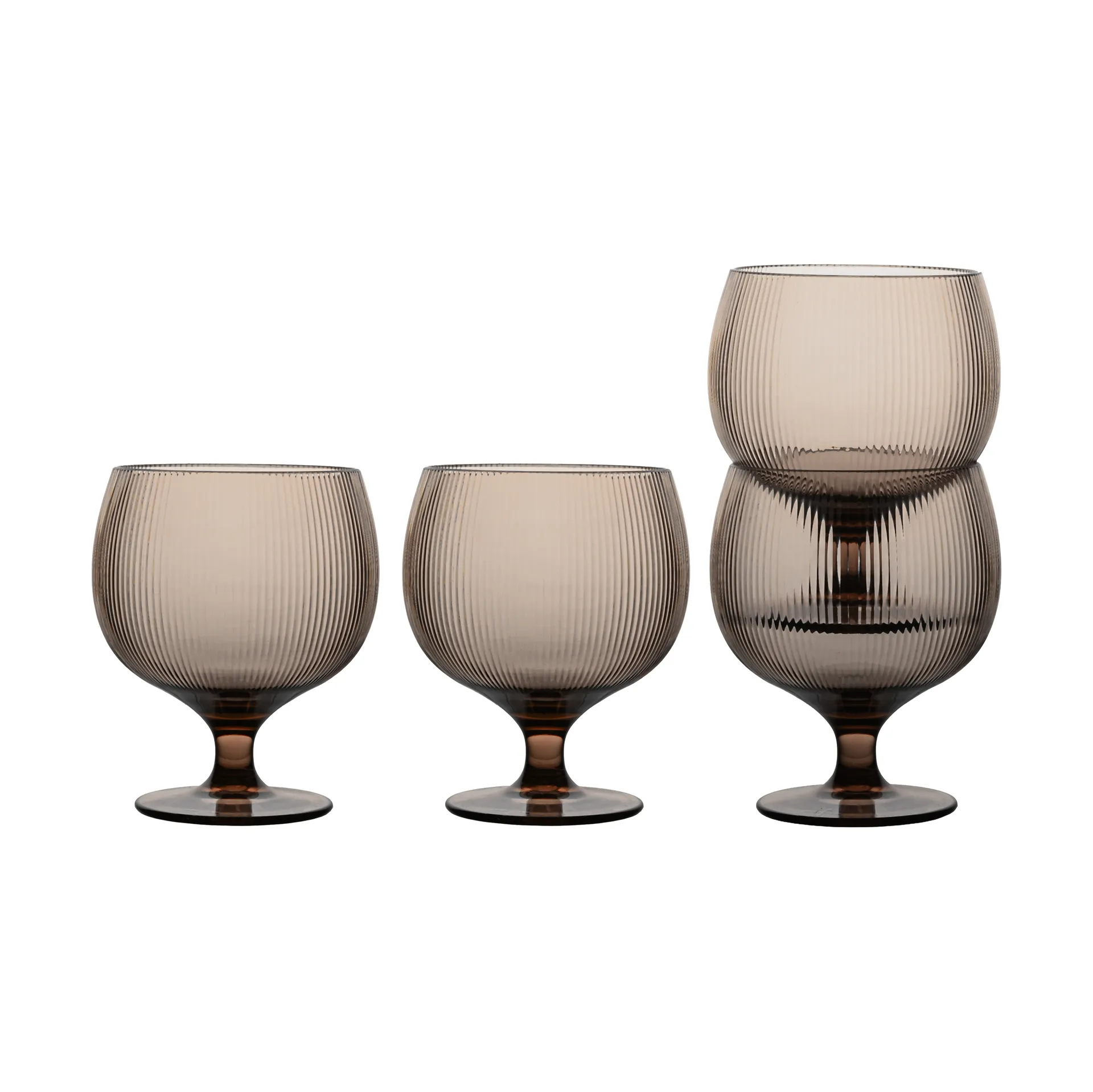 Juego de 4 copas de vino Billi 35 cl, Marrón Sagaform