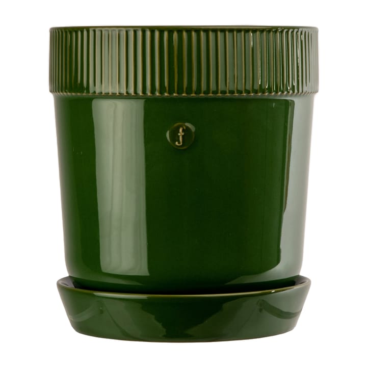 Maceta con plato Elise Ø14 cm - Verde - Sagaform