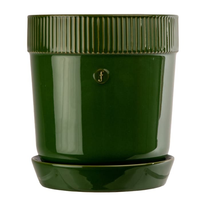Maceta con plato Elise Ø17 cm - Verde - Sagaform