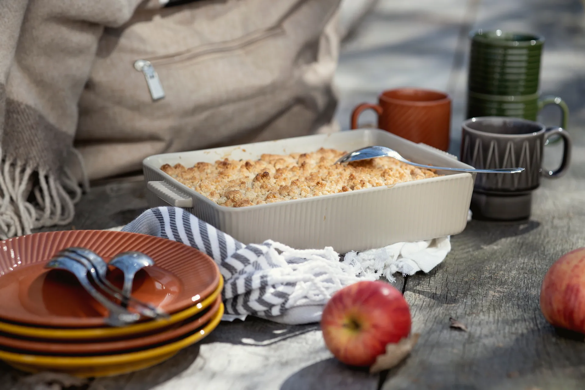 Manta de lana Ulle, Beige-marrón Sagaform