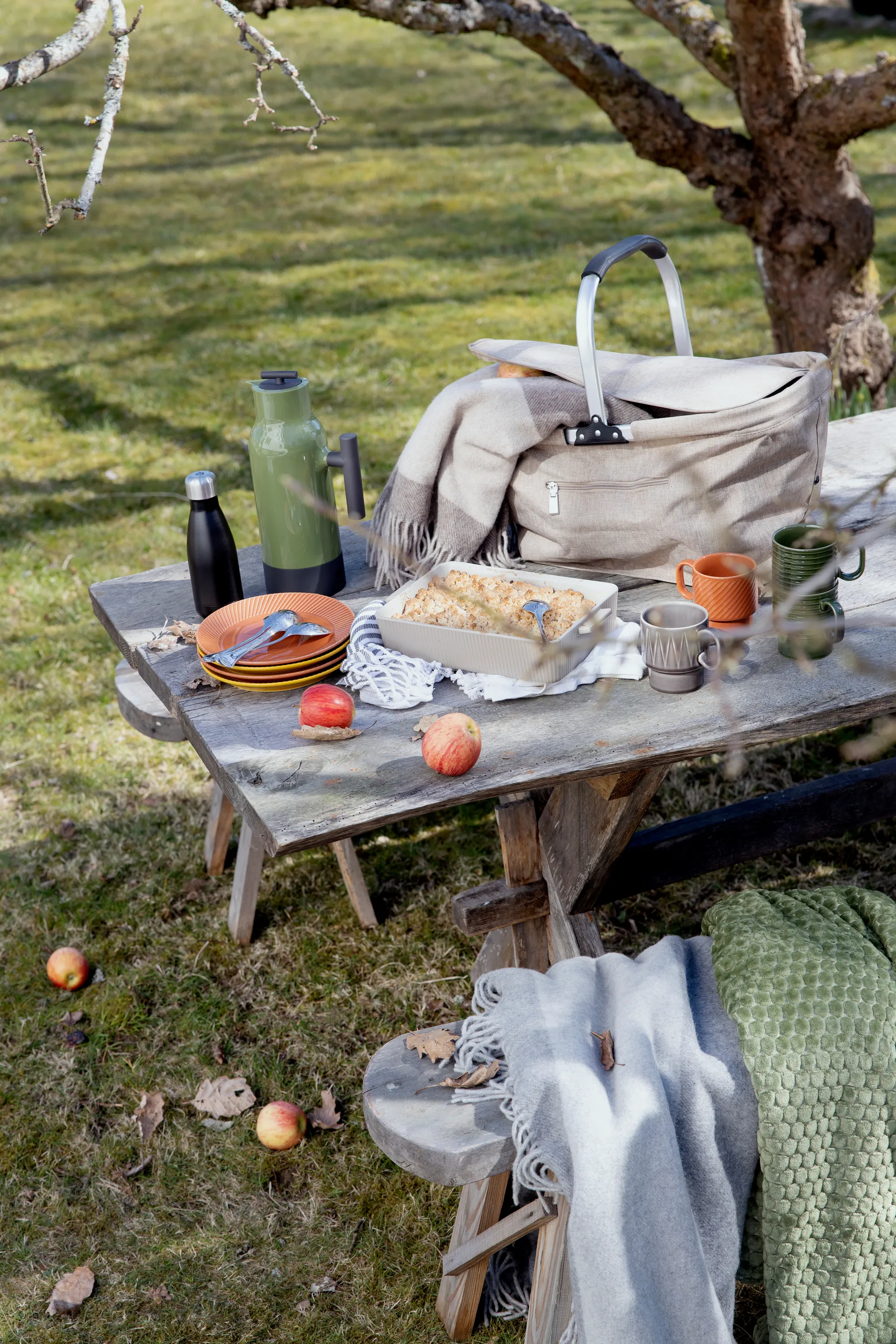 Manta de lana Ulle, Beige-marrón Sagaform