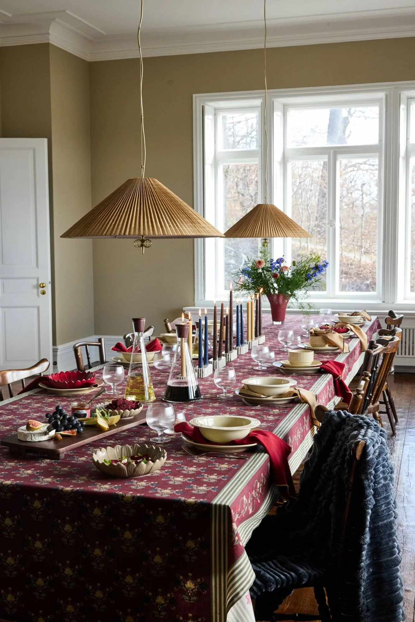 Mantel Linnea, Mezcla borgoña, 150x280 cm Sagaform