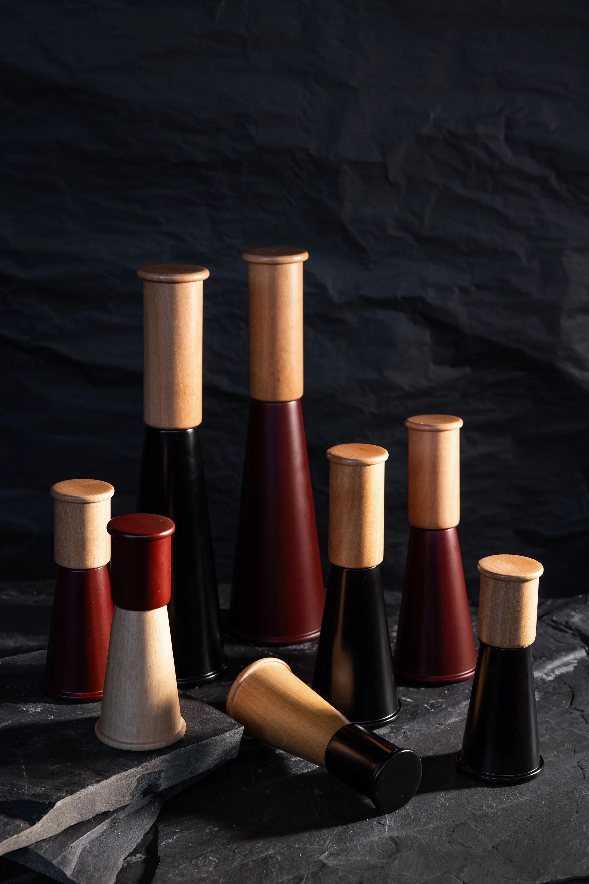 Molinillo grande de sal y pimienta Gurken 32 cm, Rojo-marrón Sagaform