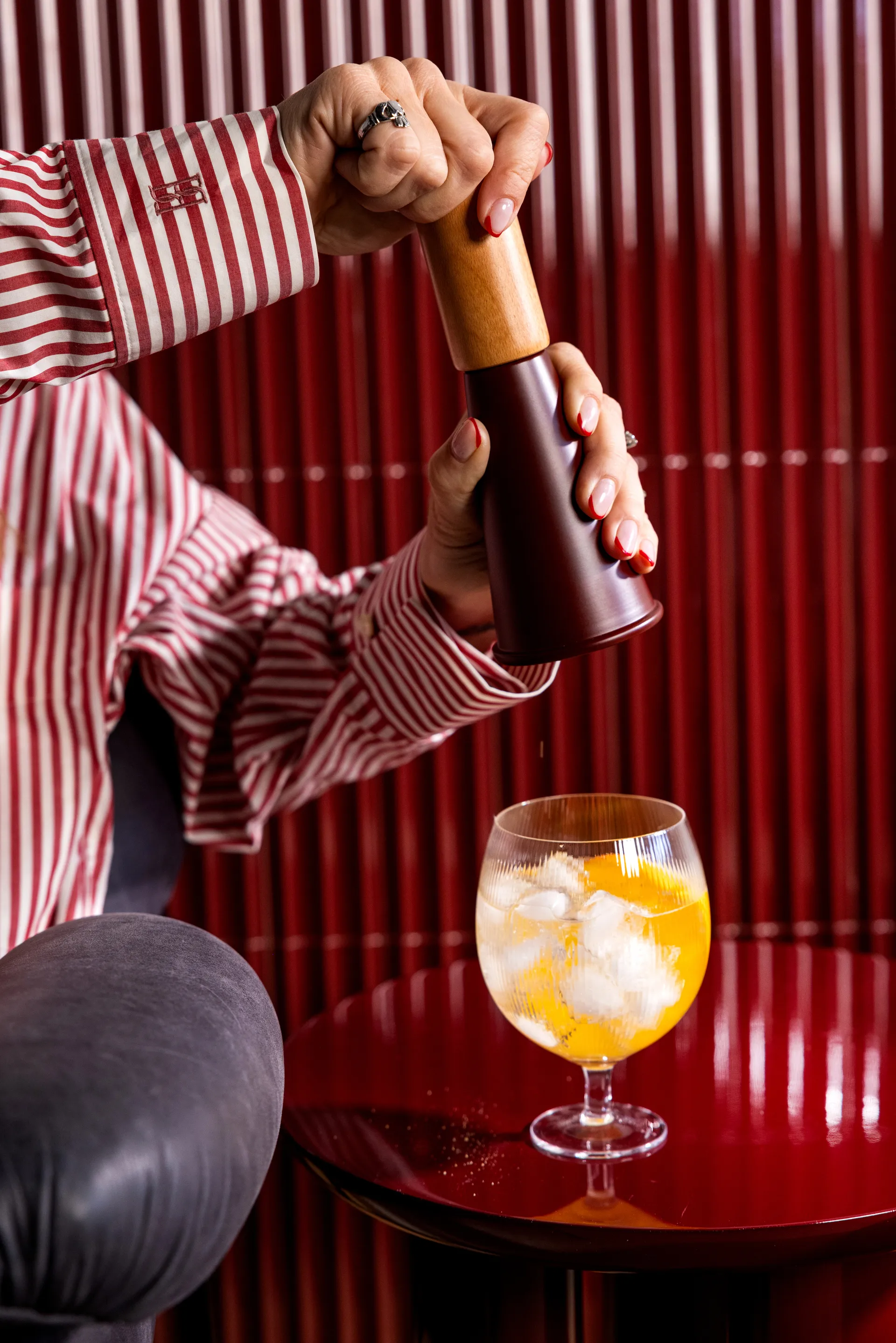 Molinillo mediano de sal y pimienta Gurken 20,5 cm, Rojo-marrón Sagaform