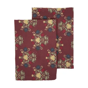 Paño de cocina Linnea 2-pack - Mezcla borgoña, 50x70 cm - Sagaform