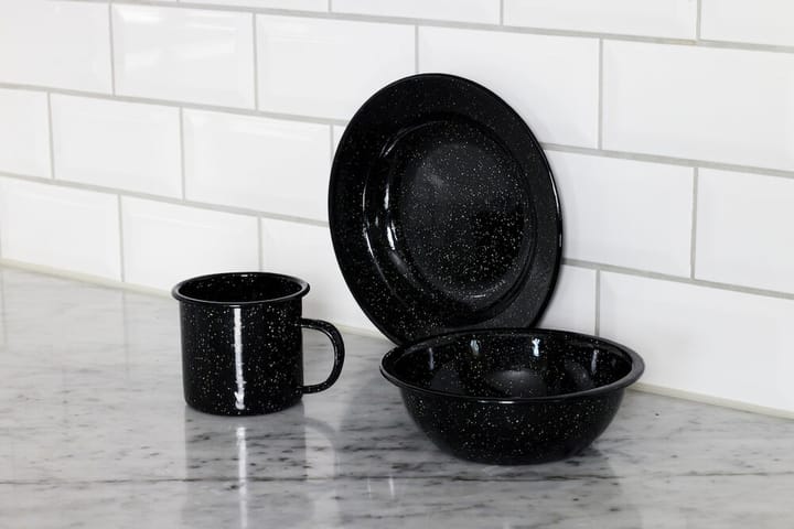 Plato esmalatado Doris Ø20 cm, Negro Sagaform