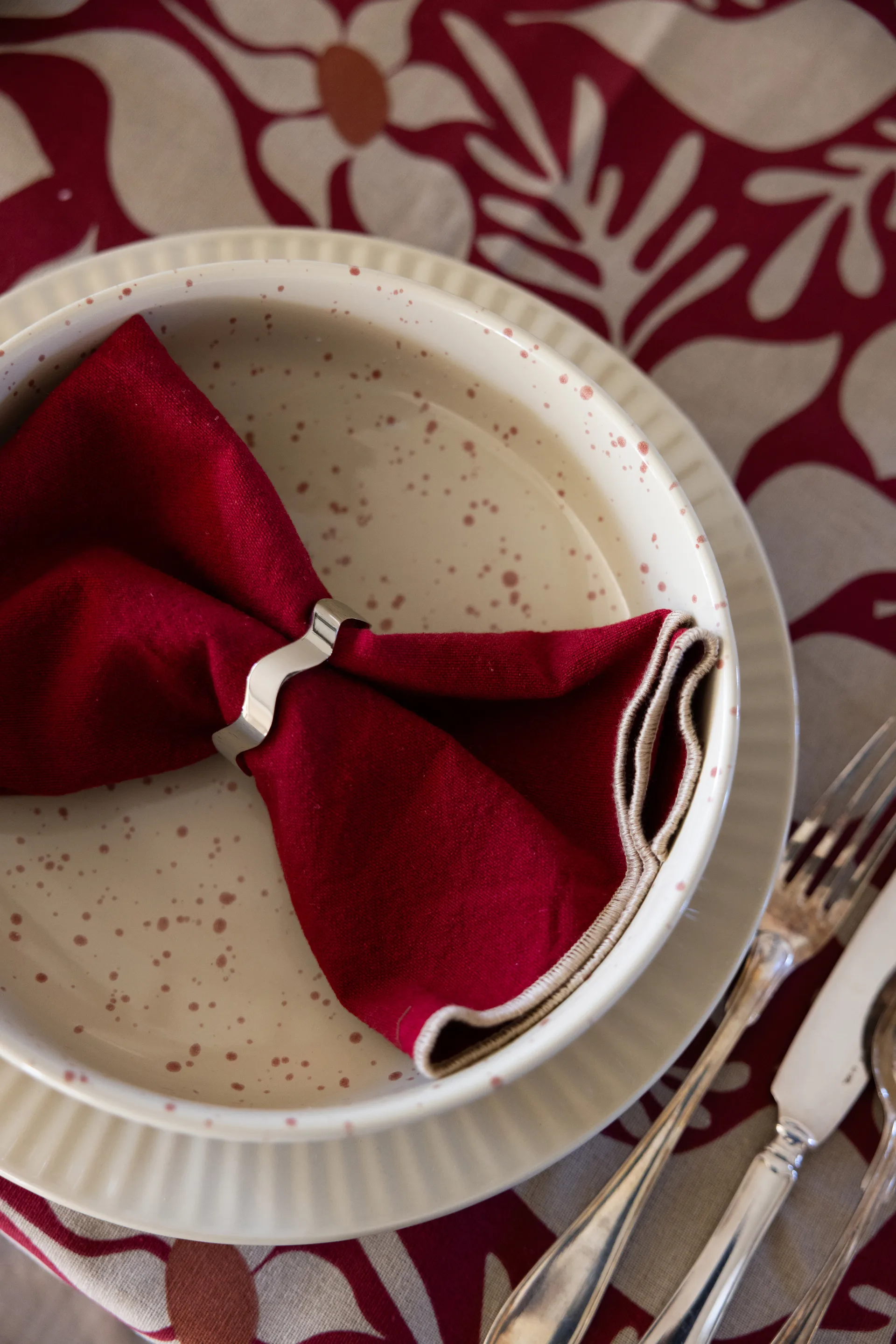 Servilletas Edith 45x45 cm, 2-pack, Burdeos Sagaform