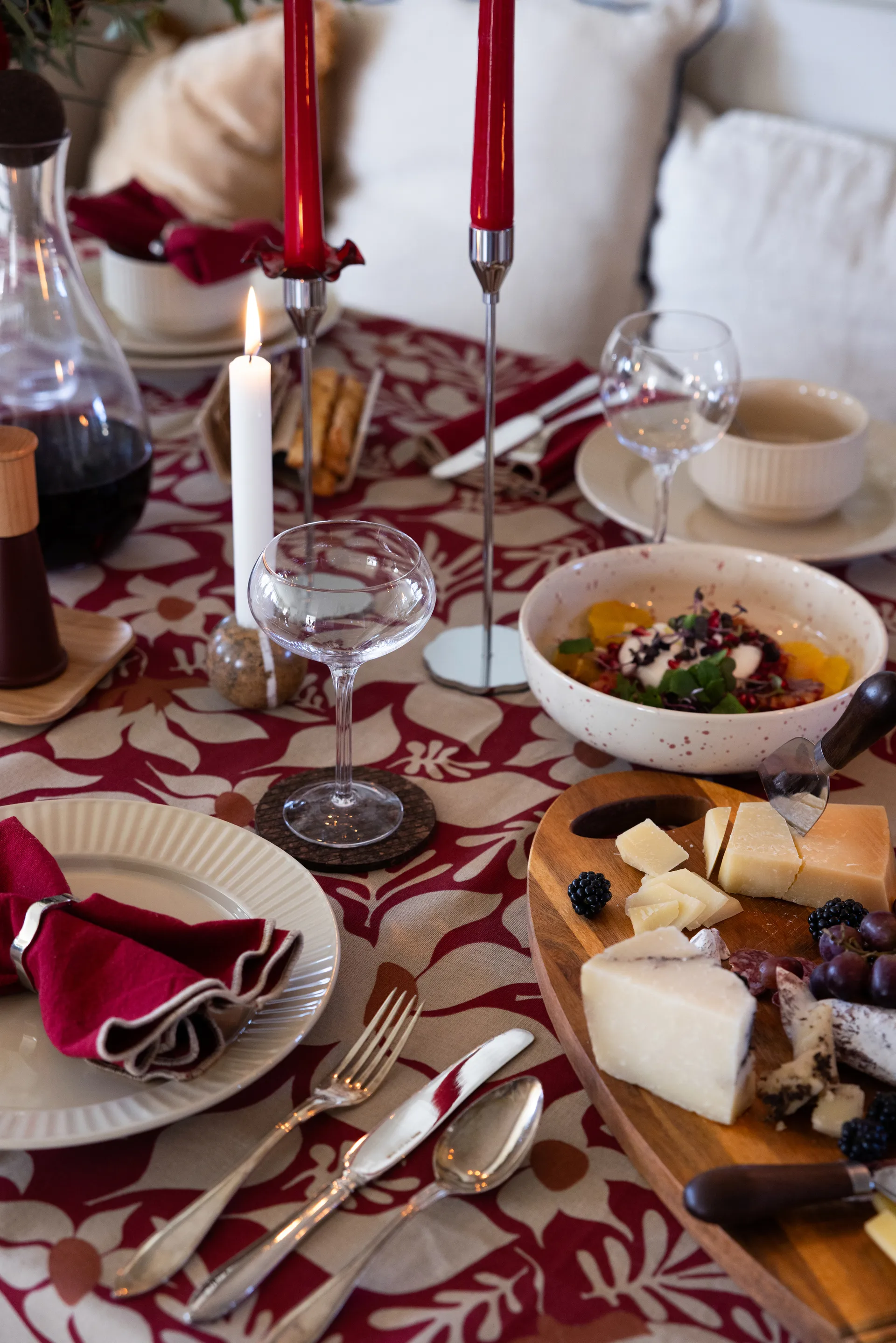 Servilletas Edith 45x45 cm, 2-pack, Burdeos Sagaform