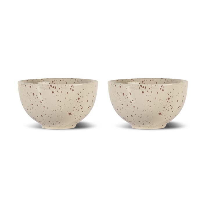Set de 2 boles Ditte - Beige-burdeos - Sagaform