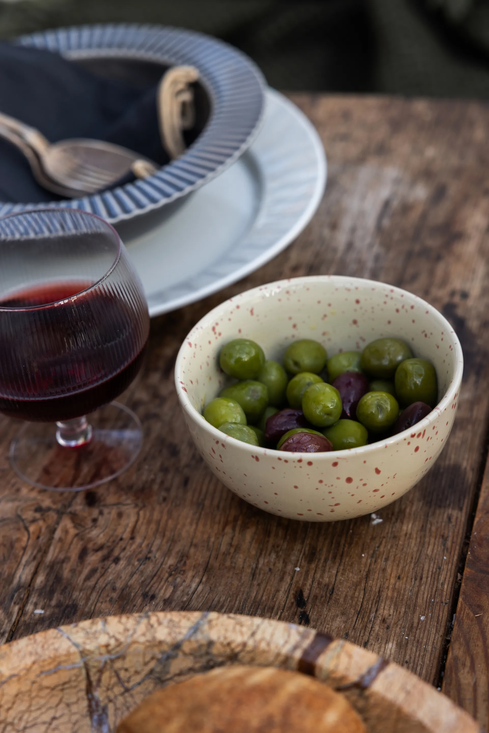 Set de 2 boles Ditte, Beige-burdeos Sagaform