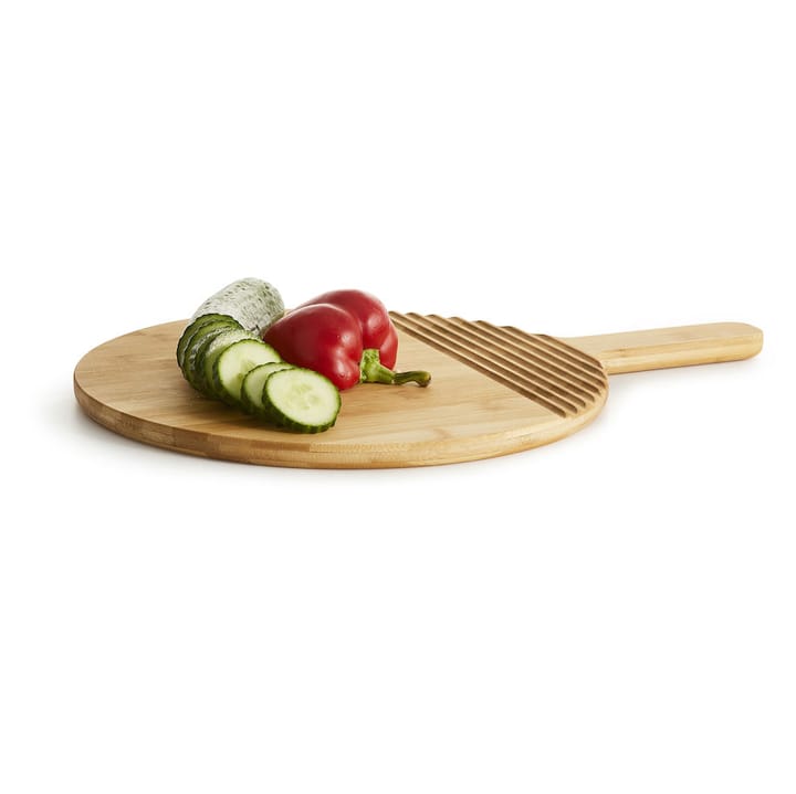 Tabla de cortar redonda con asa Nature bambú, Ø30 cm Sagaform
