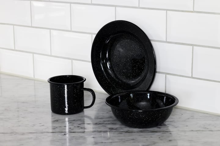 Taza esmaltada Doris 35 cl, Negro Sagaform