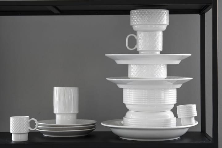 Tazas de café Coffee & More, 2-pack, Blanco Sagaform
