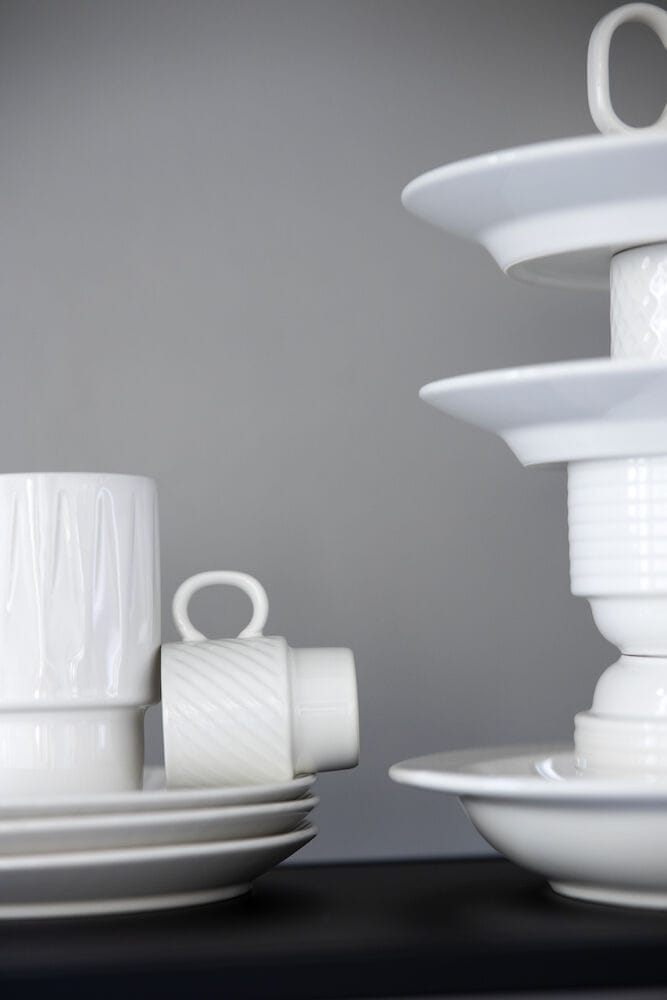 Tazas de café Coffee & More, 2-pack, Blanco Sagaform