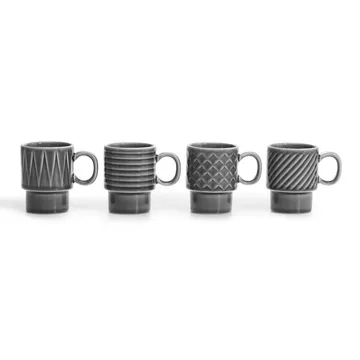Tazas espresso Coffee & More, 4-pack - gris - Sagaform