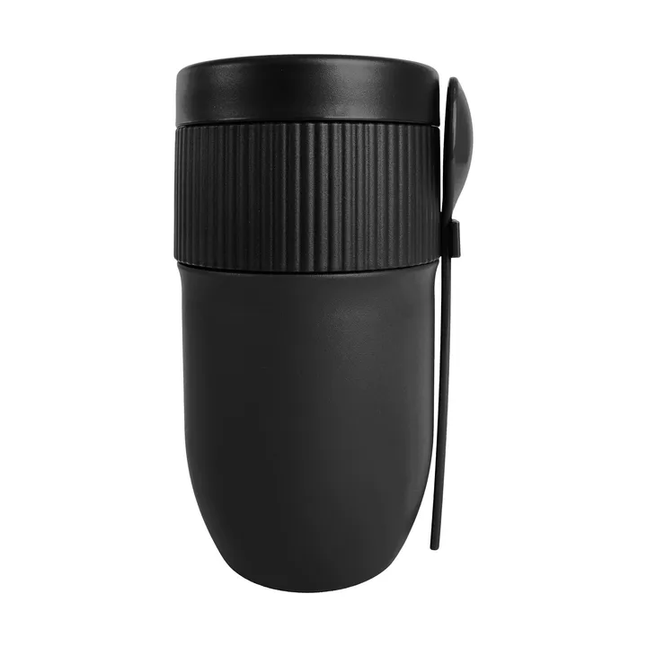 Termo para comida / yogur con cuchara Ted - Negro, 32 cl - Sagaform