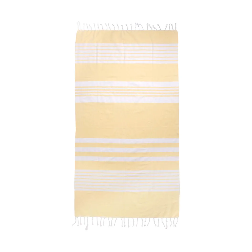 Toalla de baño Ella hamam a rayas 145x250 cm, Amarillo Sagaform