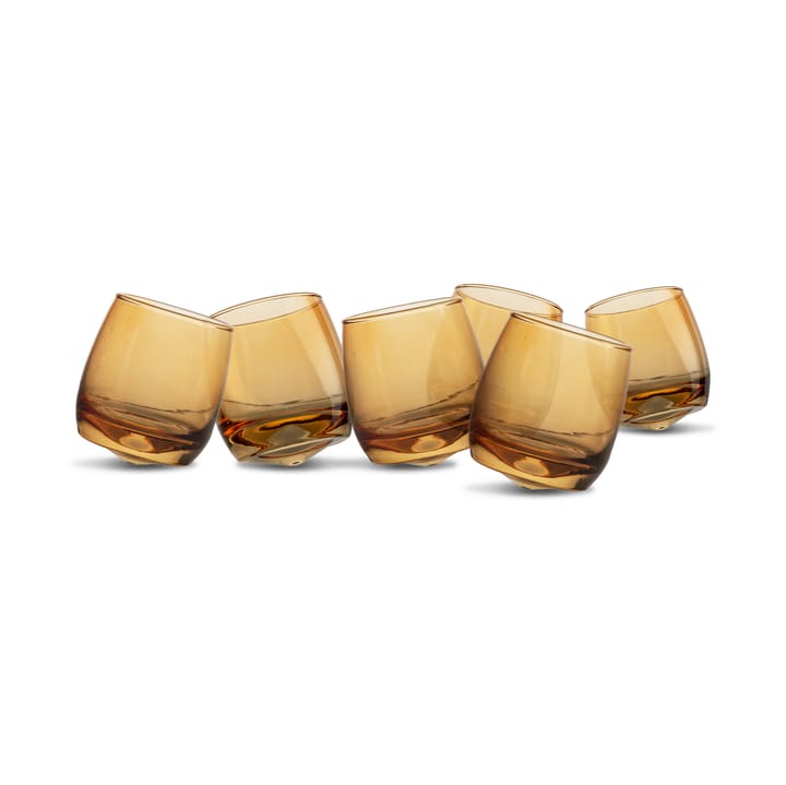 Vasos con base redondeada Sagaform 30 cl 6-pack - Ámbar - Sagaform