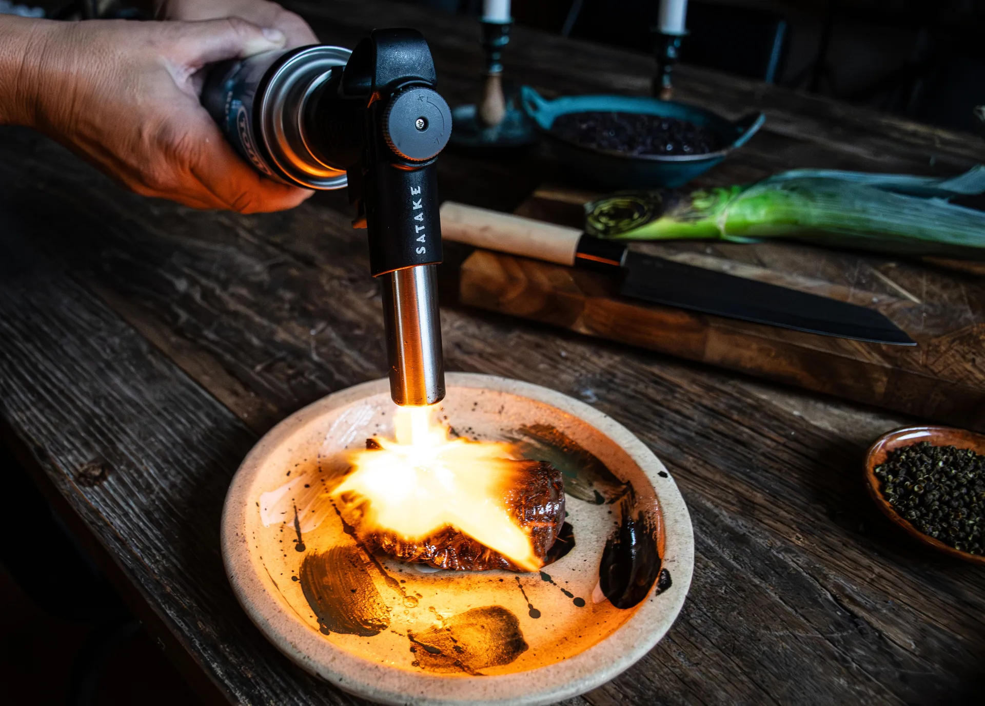 Boquilla de quemador Satake para botella de gas, Negro Satake