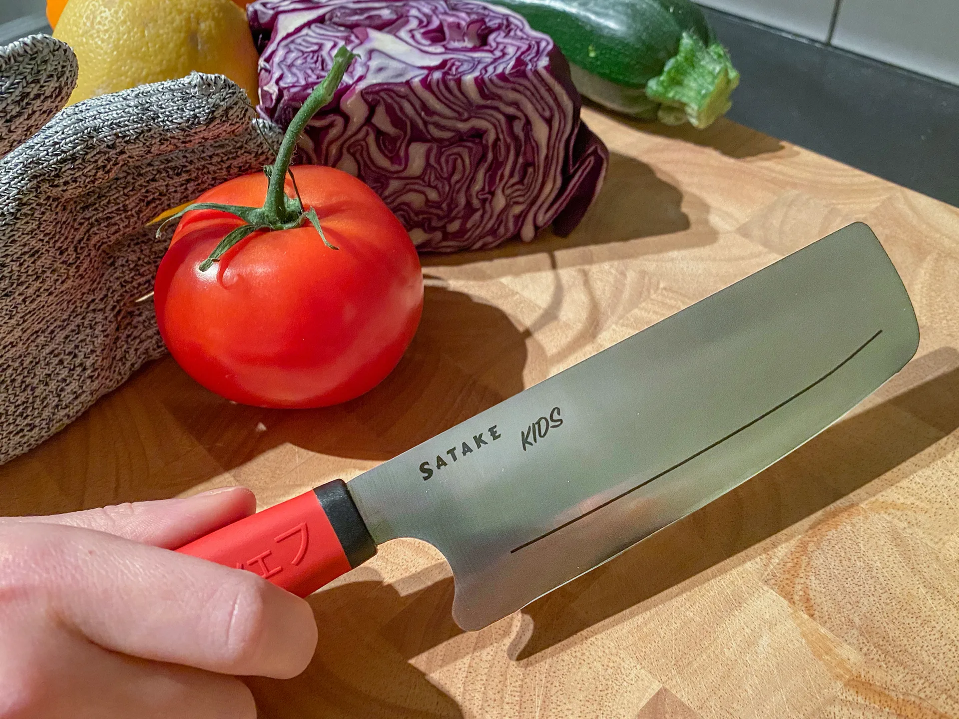 Cuchillo para niños y guante resistente a cortes Satake Kids, 2 piezas Satake