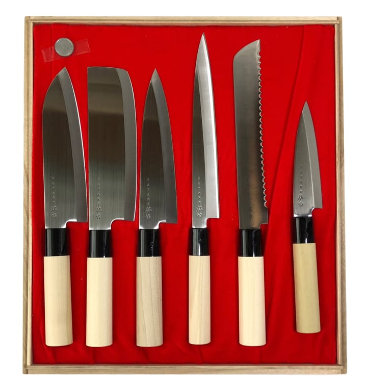 Juego de cuchillos en caja 35x38 cm, 6 piezas Satake