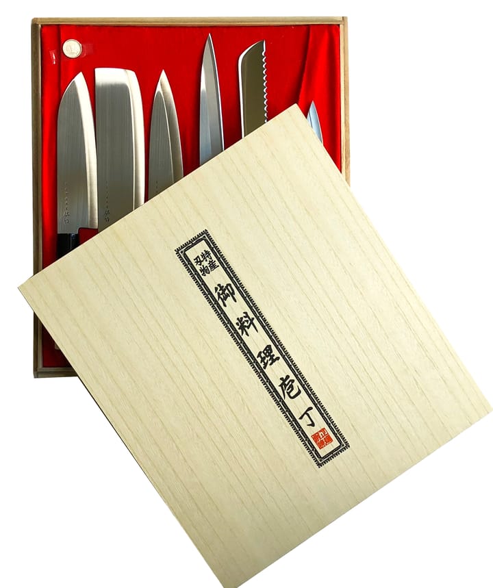 Juego de cuchillos en caja 35x38 cm, 6 piezas Satake
