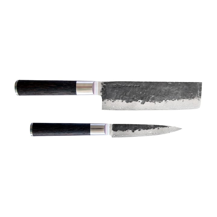 Kuro Nakiri 18 cm con Petty 11 cm - 2 piezas - Satake