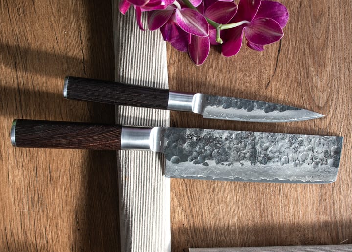 Kuro Nakiri 18 cm con Petty 11 cm, 2 piezas Satake