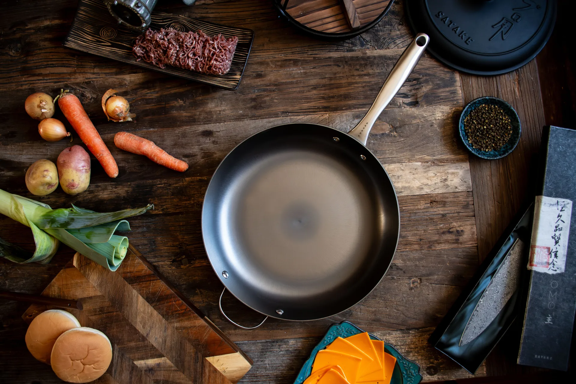 Sartén nitrurada con mango frontal Satake, 32 cm Satake