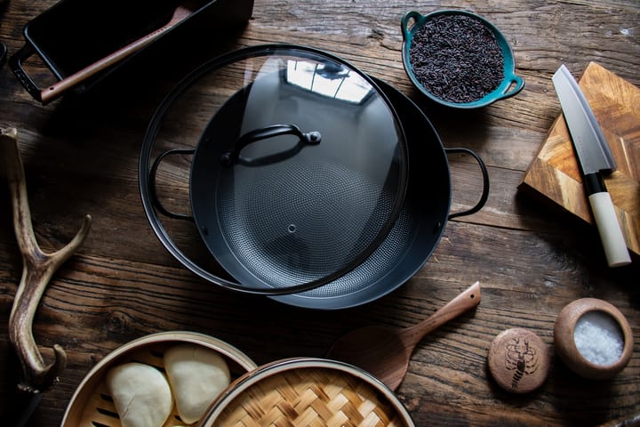 Sartén Satake de hierro fundido ligero con recubrimiento cerámico, 30 cm Satake