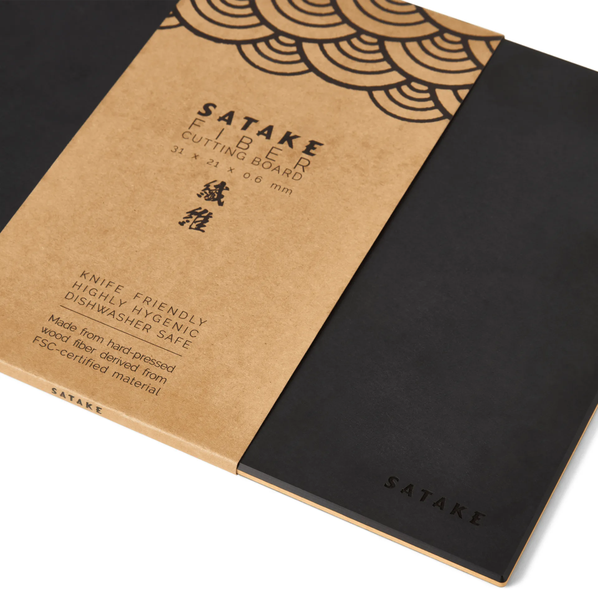 Satake tabla de cortar de madera y papel, 31x21,5x0,6 cm Satake