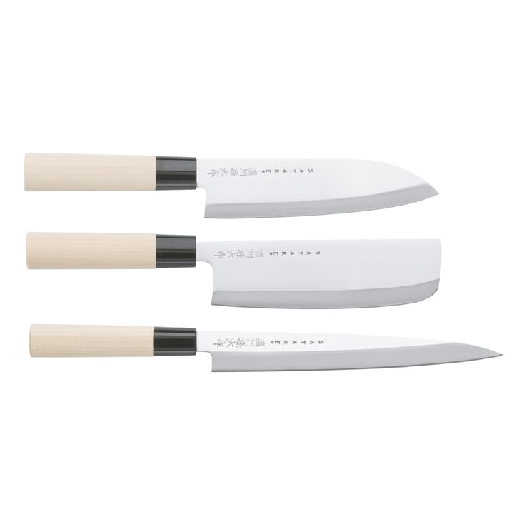Set de 3 cuchillos de cocina Satake Houcho - 3 piezas - Satake