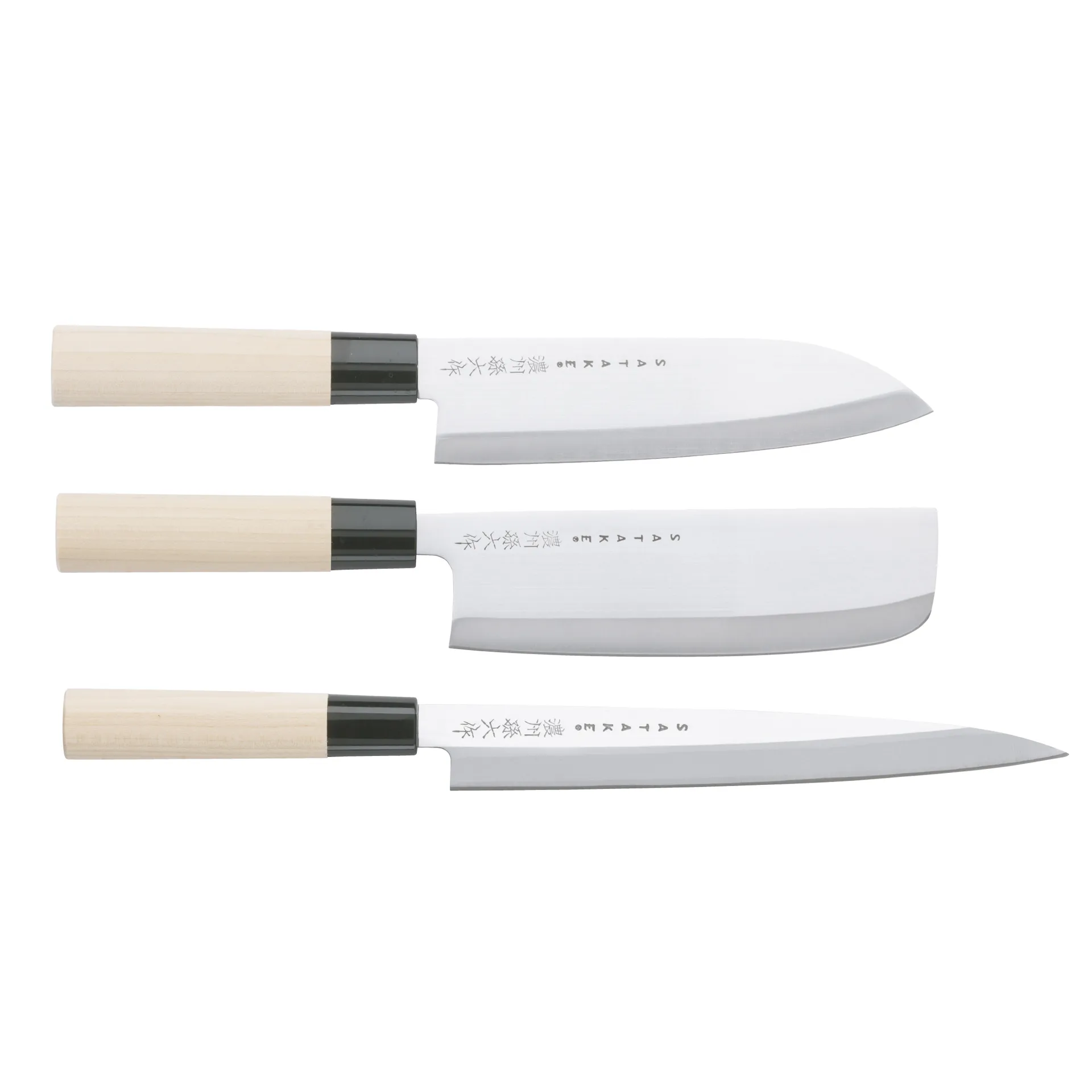 Set de 3 cuchillos de cocina Satake Houcho, 3 piezas Satake